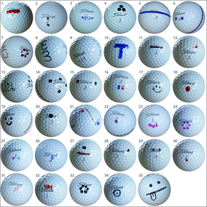 How Do Professional Golfers Mark Their Golf Balls for Identification?